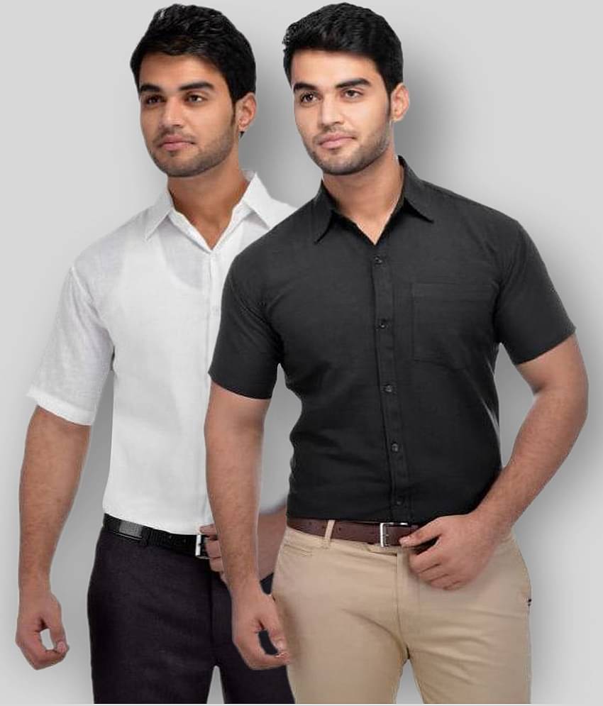 DESHBANDHU DBK - Multicolor Cotton Regular Fit Men's Formal Shirt (Pack of 2)