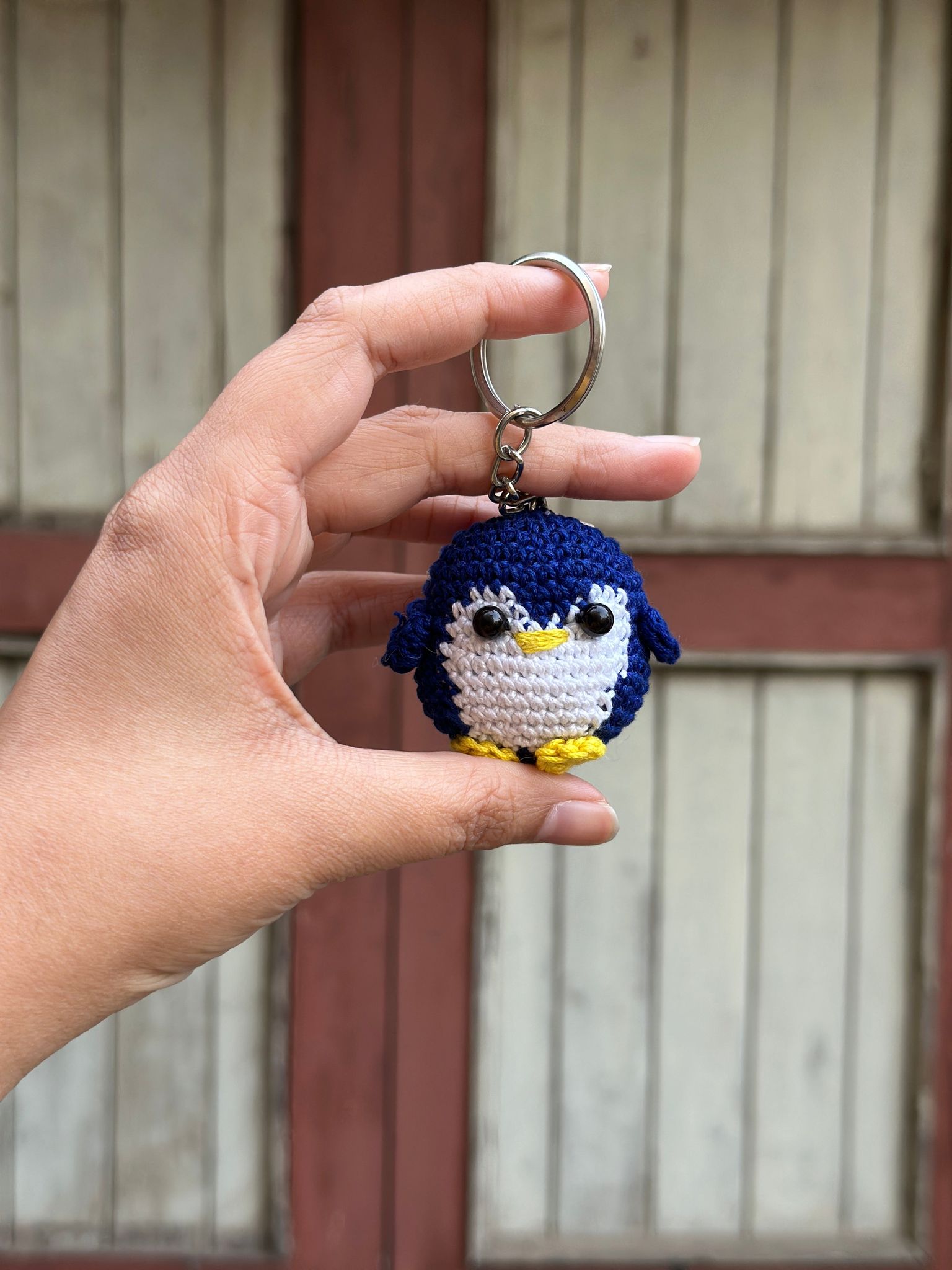 Penguin keychain 🐧-Dark blue