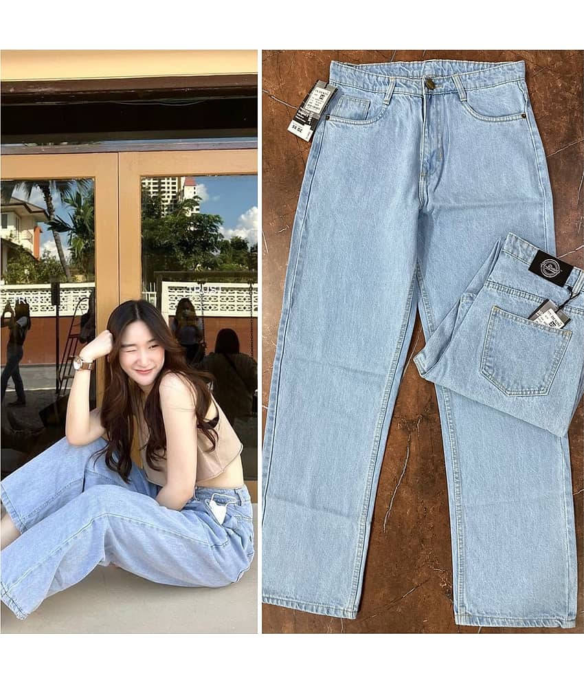 9x denims - Ice Blue Denim Regular Fit Women's Jeans ( Pack of 1 )