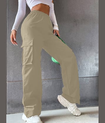 Aahwan Pack of 1 Cotton Blend Relaxed Women's Casual Pants ( Beige )