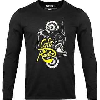 FastB Men Typography Round Neck Black T-Shirt