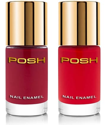 Posh - Red Glossy Nail Polish ( Pack of 2 )