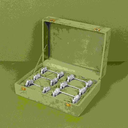 Front Facing Elephant Spoon Rest (Silver)