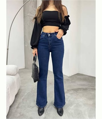 Niffer Fashion - Dark Blue Denim Regular Fit Women's Jeans ( Pack of 1 )