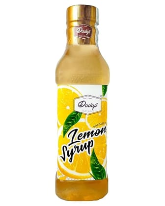 Dadaji Lemon Syrup - Refreshing And Tangy Sharbat - Mixer for Mocktails, Cocktails, Drinks, Juices, Beverages (750ml)