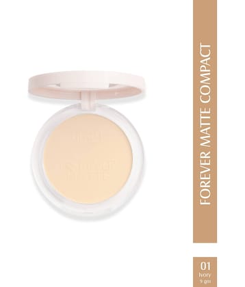 Glam21 Forever Matte Compact , Evens Out Complexion , Hides Imperfections Light Beige 9gm