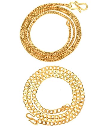AanyaCentric Combo of 2 Gold Plated 22inches Long Fashion Chain