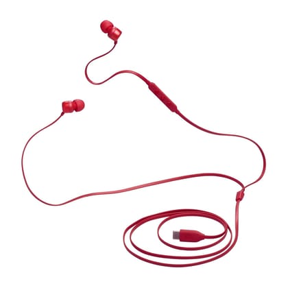 JBL Tune 310C Wired Type C Earphone, Compatible with USB-C Devices - Red