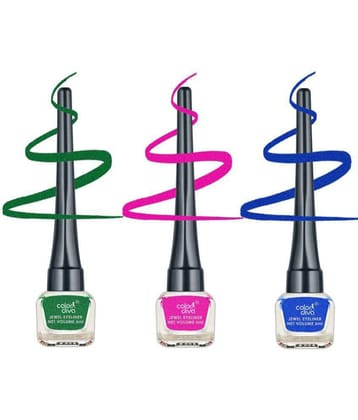 Color Diva - Multi Sheer Eye Liner Liquid ( Pack of 3 )