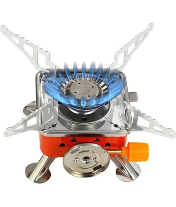 Portable Gas Stove, Camping Gas Stove, Gas Stove, Small Gas Stove for Travelling, Mini Stove with Folding Furnace and Stainless Steel Body with Storage Bag for Hiking and Picnic