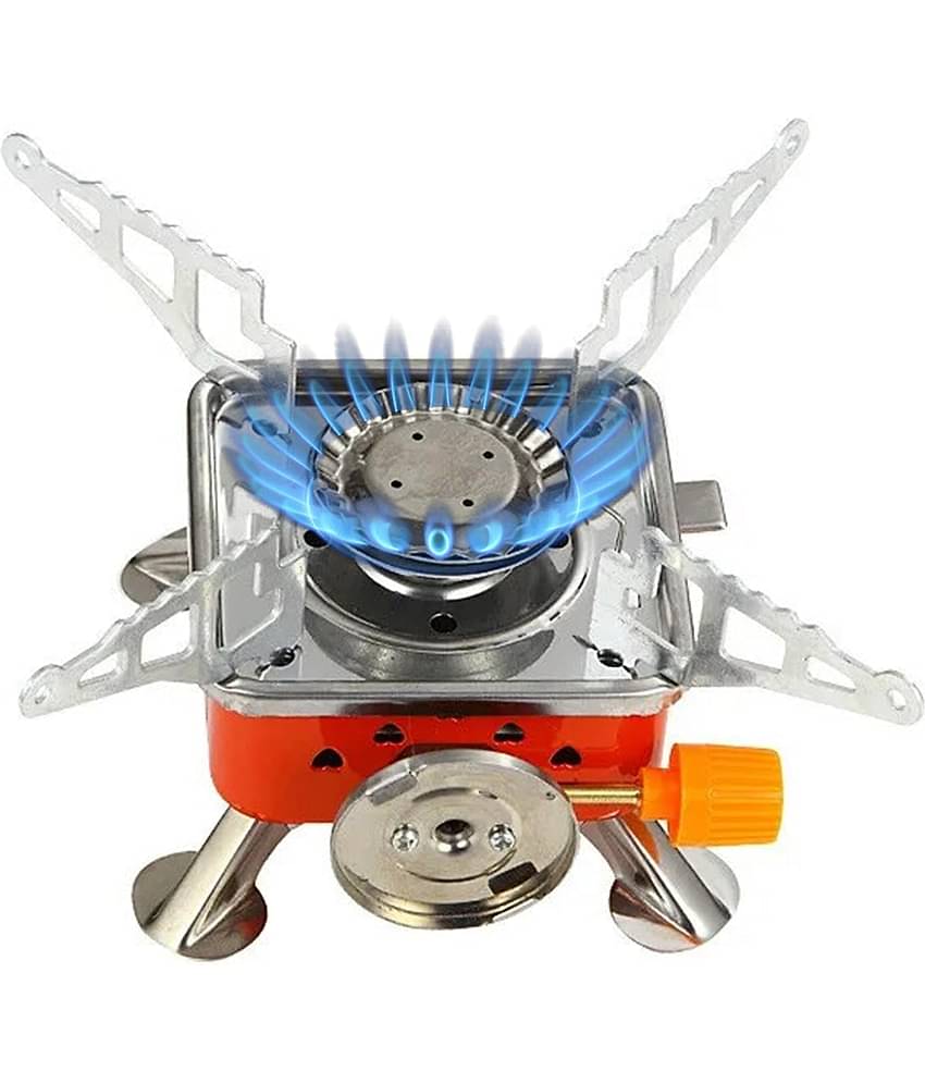 Portable Gas Stove, Camping Gas Stove, Gas Stove, Small Gas Stove for Travelling, Mini Stove with Folding Furnace and Stainless Steel Body with Storage Bag for Hiking and Picnic