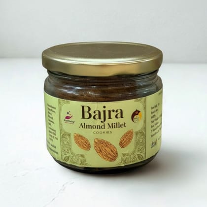  Bajra Almond Millet Cookies - 125 gm - 125 gm - One glass jar