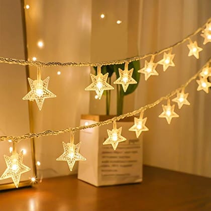 Star String Lights - Warm White LED Fairy Lights