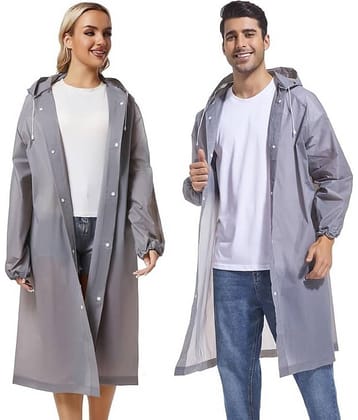 Infispace Nylon Long Raincoat - Grey