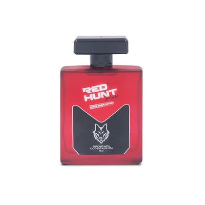 Red Hunt After Shave Lotion Post Shave Face Lotion Enriched with Soothing Aloevera Menthol & Glycerin 100ml