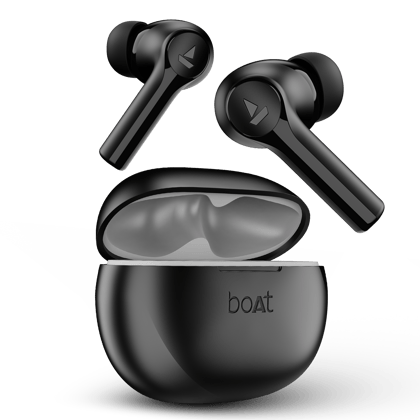 boAt Airdopes Supreme | Wireless Earbuds with 50 Hours Playback, AI ENx™ with Wind Noise Reduction, Cinematic Spatial Audio Classic Black