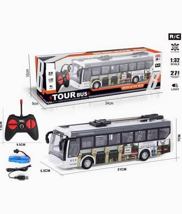 Fratelli City Bus Remote Control Toy USB Rechargeable- Multicolor