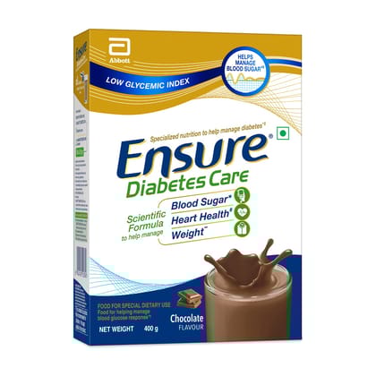 ENSURE DIABETES CARE Diabetic Care Formula - Vanilla, Specialised Nutrition For Diabetes Management, 400 g Box