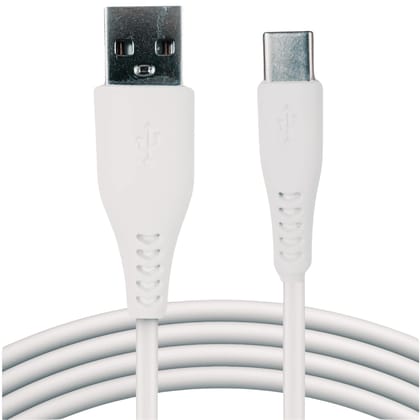 PLUGTECH 2.4A Fast Charging USB Type C Cable (1M) - Durable PVC Data Sync Cable for Smartphone, Tablet, Laptop - Compatible with all USB Type C Devices