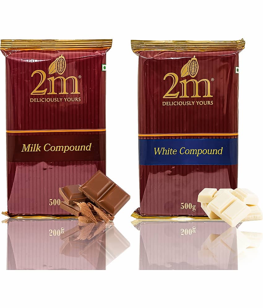 2M Milk & White Compound Slabs Assorted Chocolates 500 g