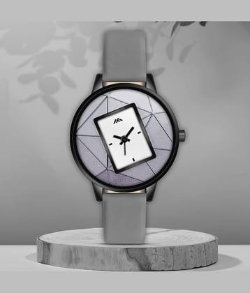 Trex Light Grey PU Analog Womens Watch