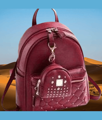 THE MONAINA CEAPT Backpack PU Set of 1 ( Maroon )