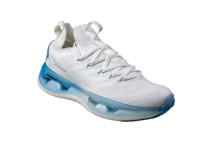 Abros Gents White / Ice Blue Sports Shoe-White/IceBlue / 6