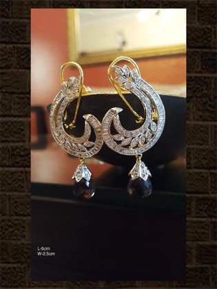 Unique AD earring with amethyst drop