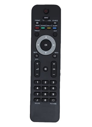 LCD-LED Remote No. URC 33, Compatible with PHILIPS LCD-LED TV Remote Control -Old Remote Functions Must Be Exactly Same (Color Multicolor)