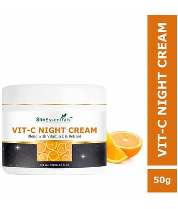 She Essentials - Night Cream for All Skin Type 50 gm ( Pack of 1 )