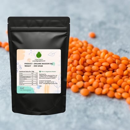 Organic Masooor Dal - 1000g