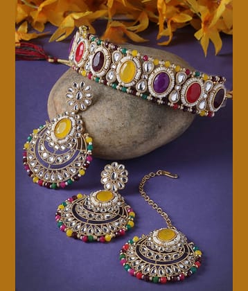 Sukkhi Green Alloy Necklace Set ( Pack of 1 )