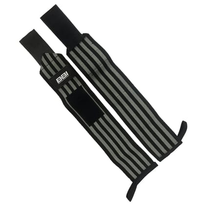 BBI 4 Line Wrist Wrap-Black & Grey