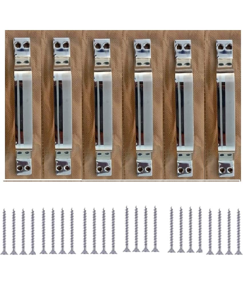 ONMAX Stainless Steel 6 Inches Handle for Home & Kitchen Doors/Cabinet/Window Handles - Hox  (Pack of 6 Pcs) DHSS06H