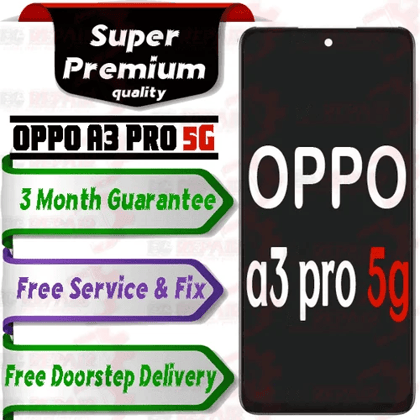 Oppo A3 pro 5g Combo LCD with Touch Screen for A3pro 5g  Black (display glass combo folder)Super premium
