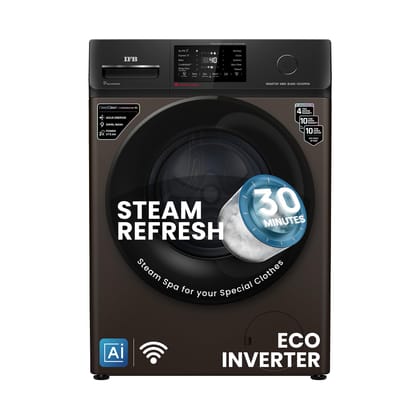 IFB 8 Kg 5 Star, DeepClean Technology, AI Powered, WiFi, Fully Automatic Front Load Washing Machine (SENATOR MBN 8012 CMS, PowerSteam, 9 Swirl, Steam Refresh, Inbuilt Heater, Eco Inverter, Mocha) IFB 8 Kg 5 Star, DeepClean Technology, AI Powered, WiFi, F