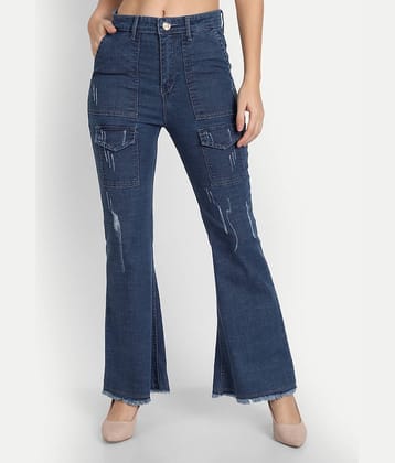 AngelFab - Blue Denim Bootcut Women's Jeans ( Pack of 1 )