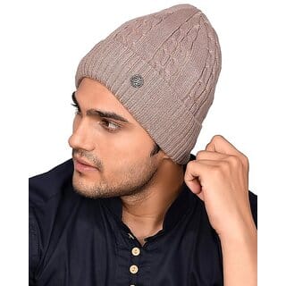 Designer Wool Beautiful Velvet Woolen Winter Capfor Men  women Warm  Free Size