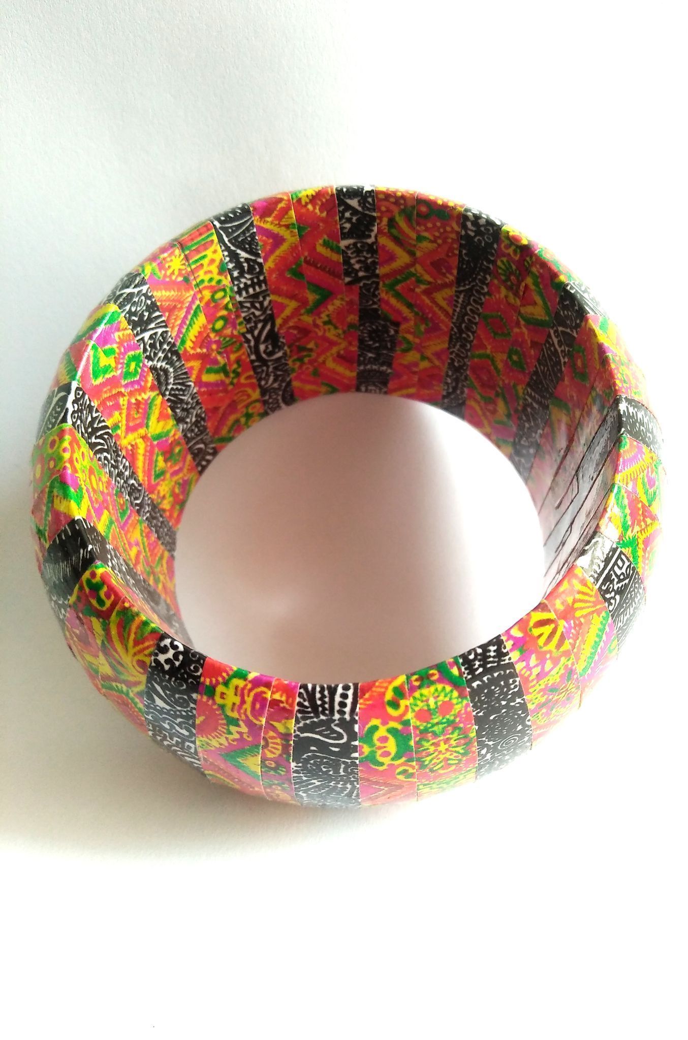 BLACK & RED WOODEN BANGLE