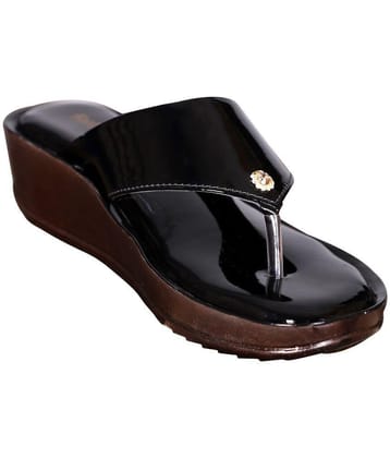 Footprints Black Women's Slip On Heels - None