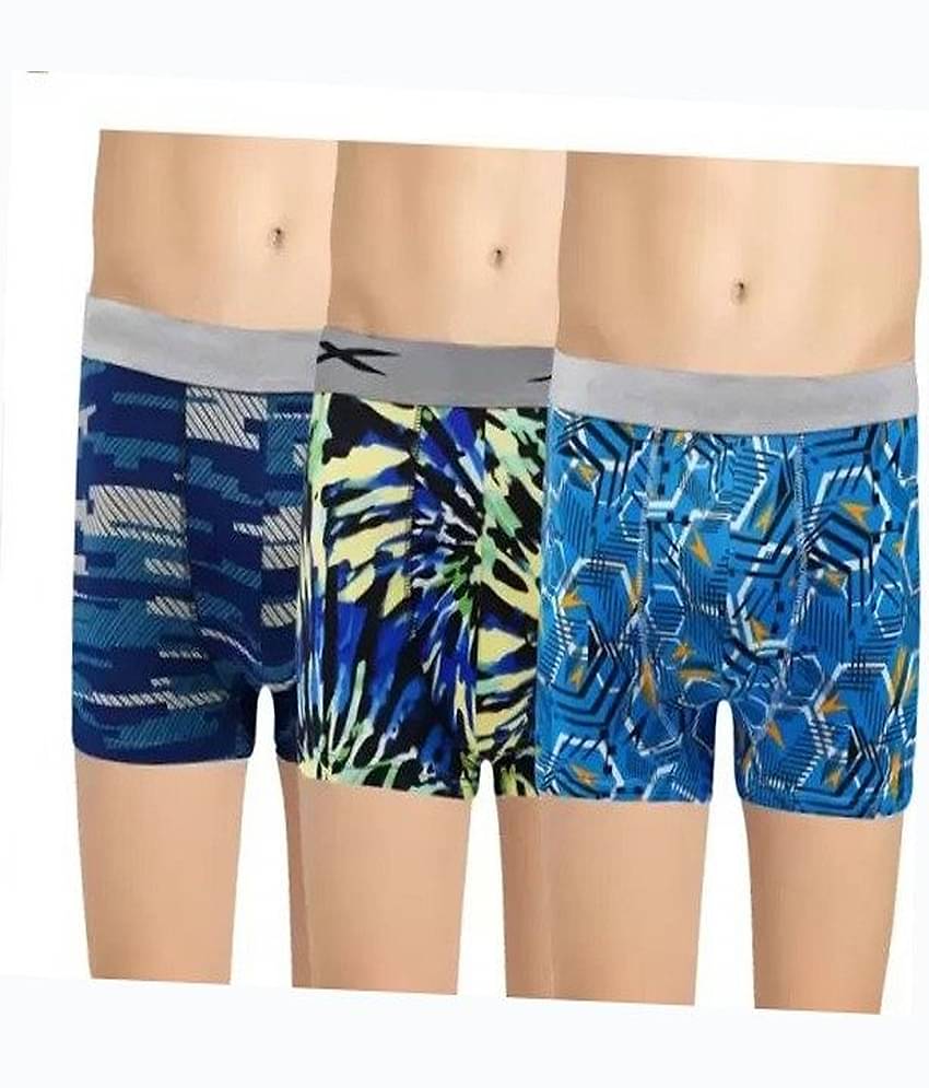 Cavenders Pack of 3 Nylon Trunks For Men's ( Multicolor )
