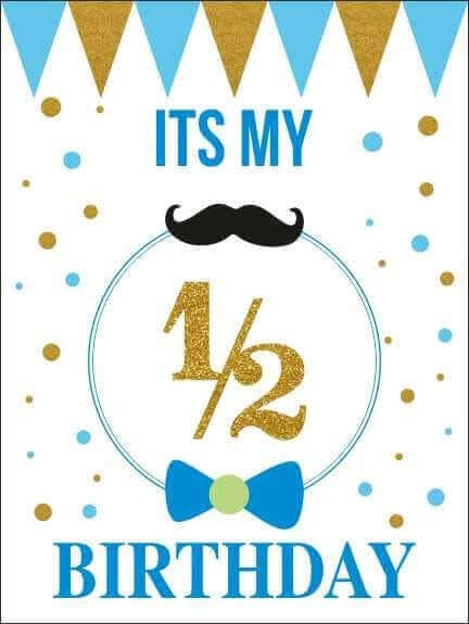 It's Mt 1/2 Birthday Blue Hanging Decor - Party and Festive Needs | Buy online on ZillyBuy