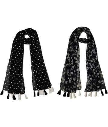 stolevilla Multi Printed Poly Cotton Yarn Stoles ( Pack of 2 )