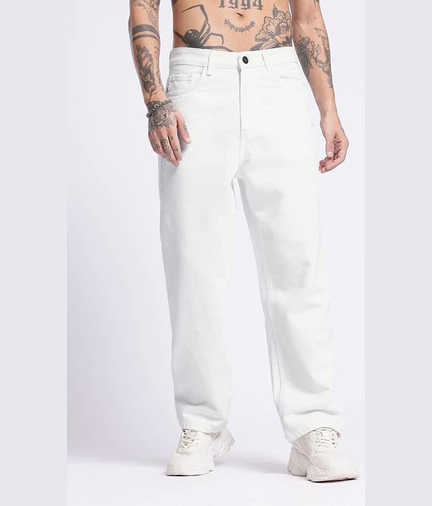Star4well Relaxed Basic Men's Jeans - White ( Pack of 1 )