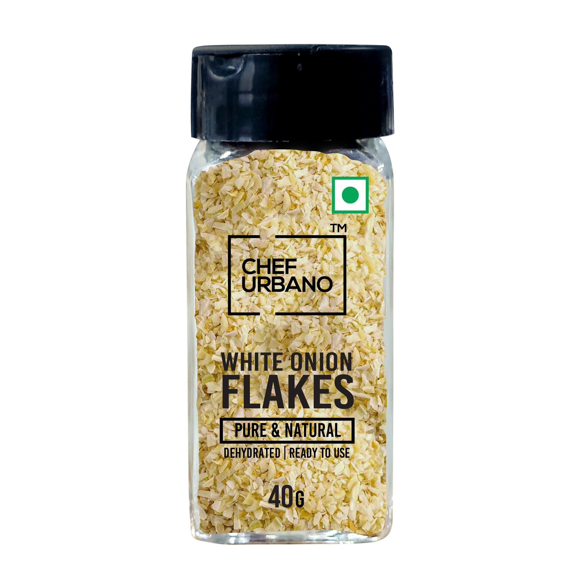 Chef Urbano Spices White Onion Flakes Sprinkler 40 Gms (MRP: Rs. 110/-)