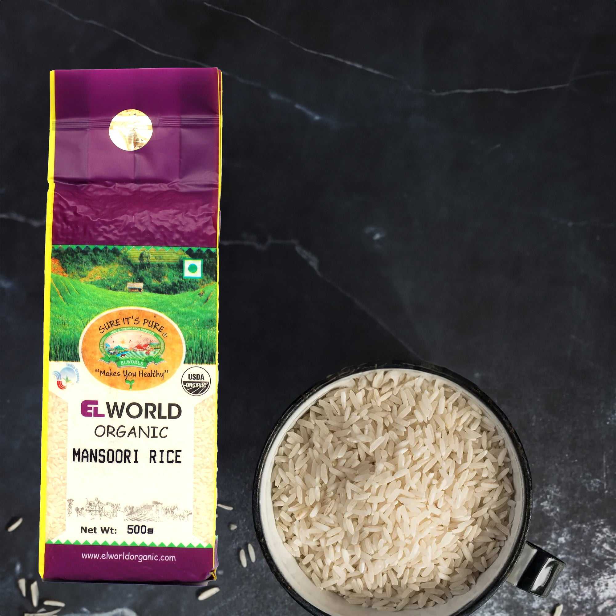 Elworld Agro & Organic Food Products Mansoori Rice 1Kg
