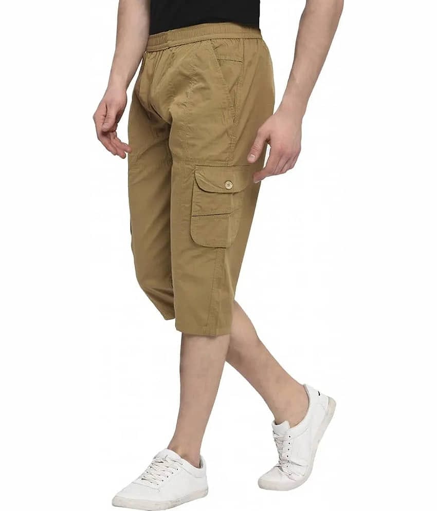 Reoutlook Beige Cotton Blend Men's Three-Fourths ( Pack of 1 )