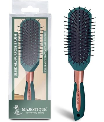 Majestique Sleek All-purpose Hair Brush for Separating, Shaping & Defining Curls For Women (Green)
