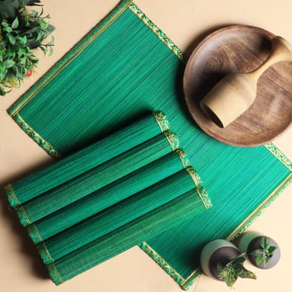 Bamboo Placemats - Green-Set of 4