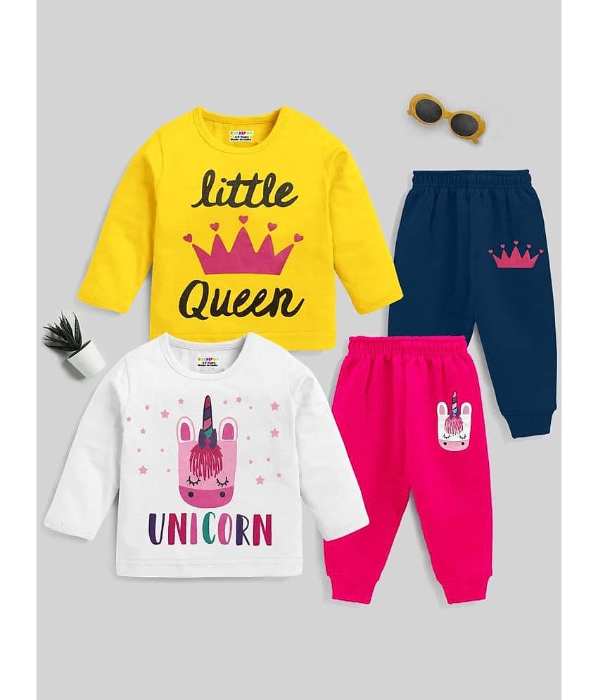 Kuchipoo Pack of 2 Baby Boys Cotton Blend Sweatshirt & Jogger Set ( Multicolor )